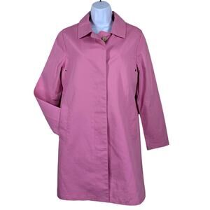 Vintage Y2K Gap Pink Rain Button Up Trench Coat Women's Medium 2000s Preppy‎